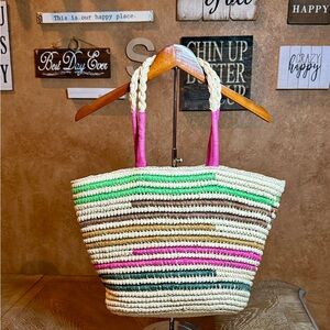 Colorful Woven Tote